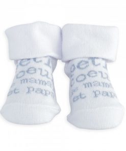 CHAUSSETTES BEBE NAISSANCE BLANCHES PETIT COEUR